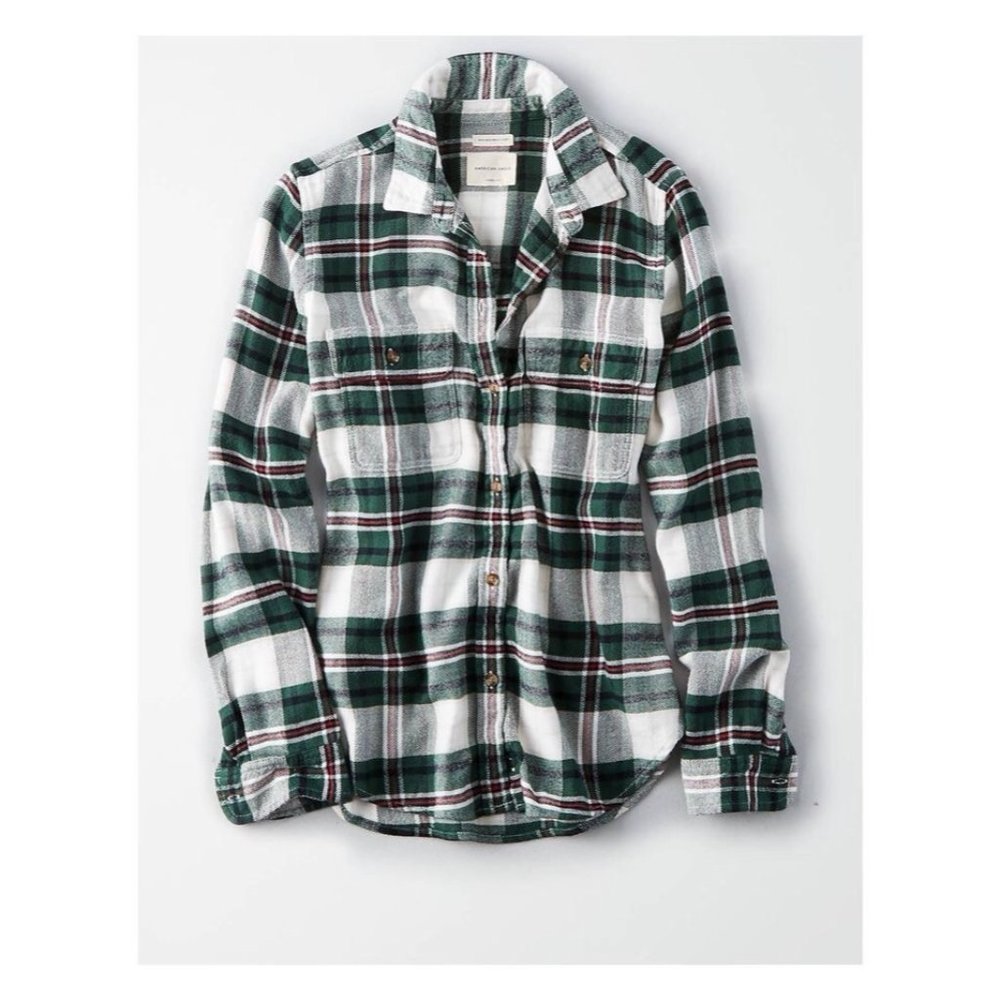 AE Plaid Shirt Jacket